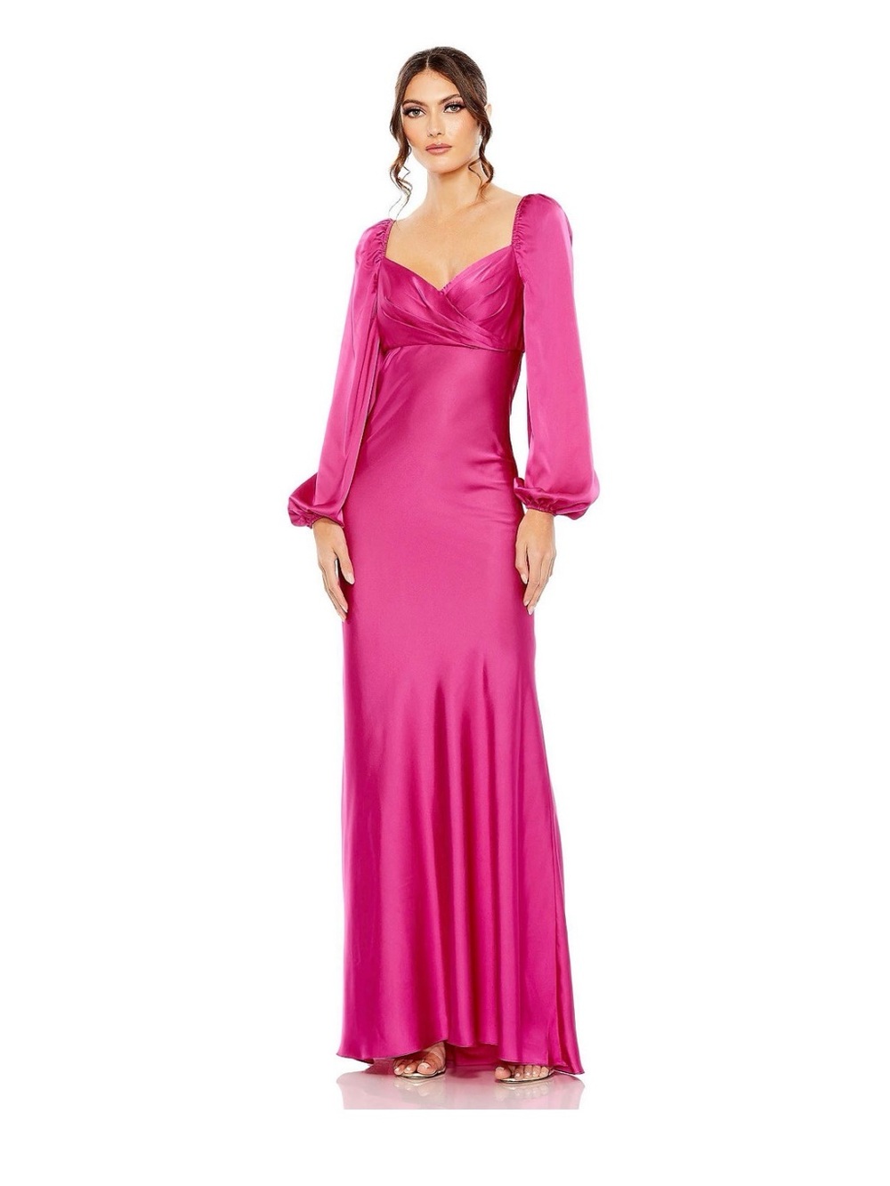 Mac Duggal Fuchsia Long-Sleeve Evening Gown (NWT)